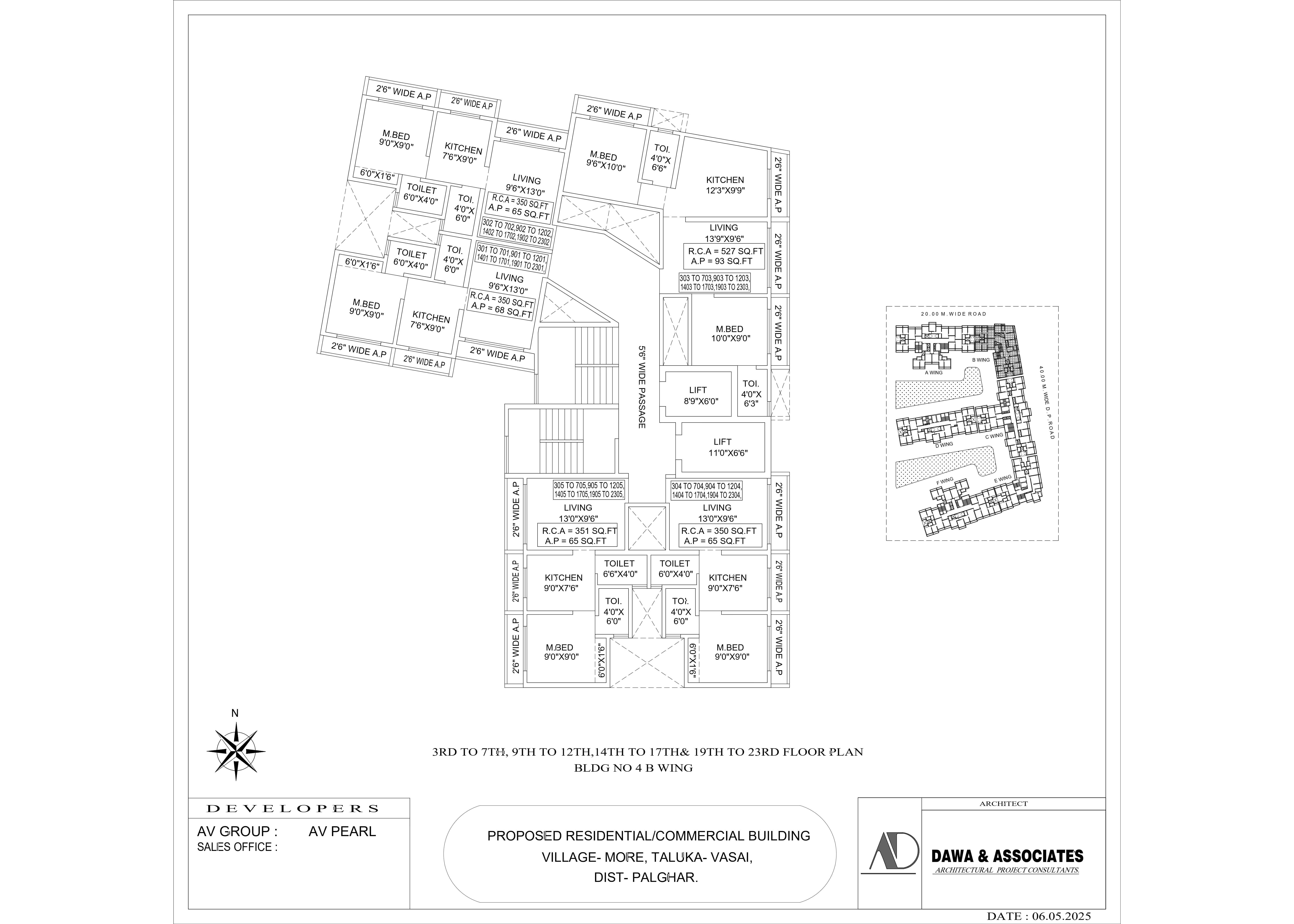 Wing 4B Typical Floor Plan - AV Pearl